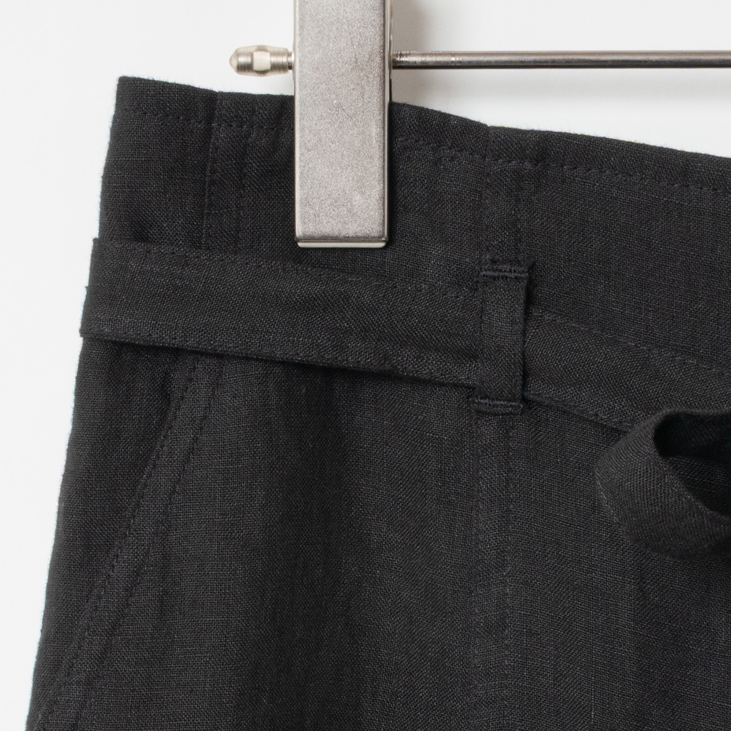 [Harriss] Linen Cropped Wide Pants
