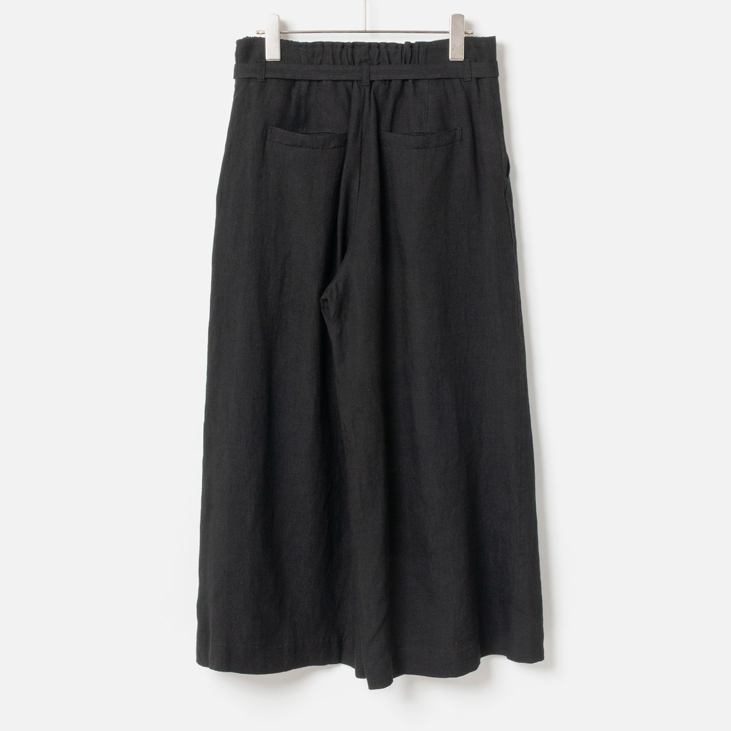 [Harriss] Linen Cropped Wide Pants