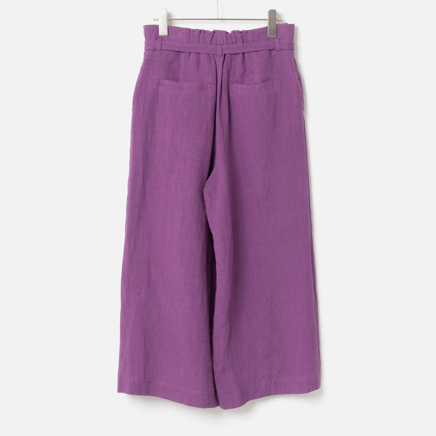 [Harriss] Linen Cropped Wide Pants