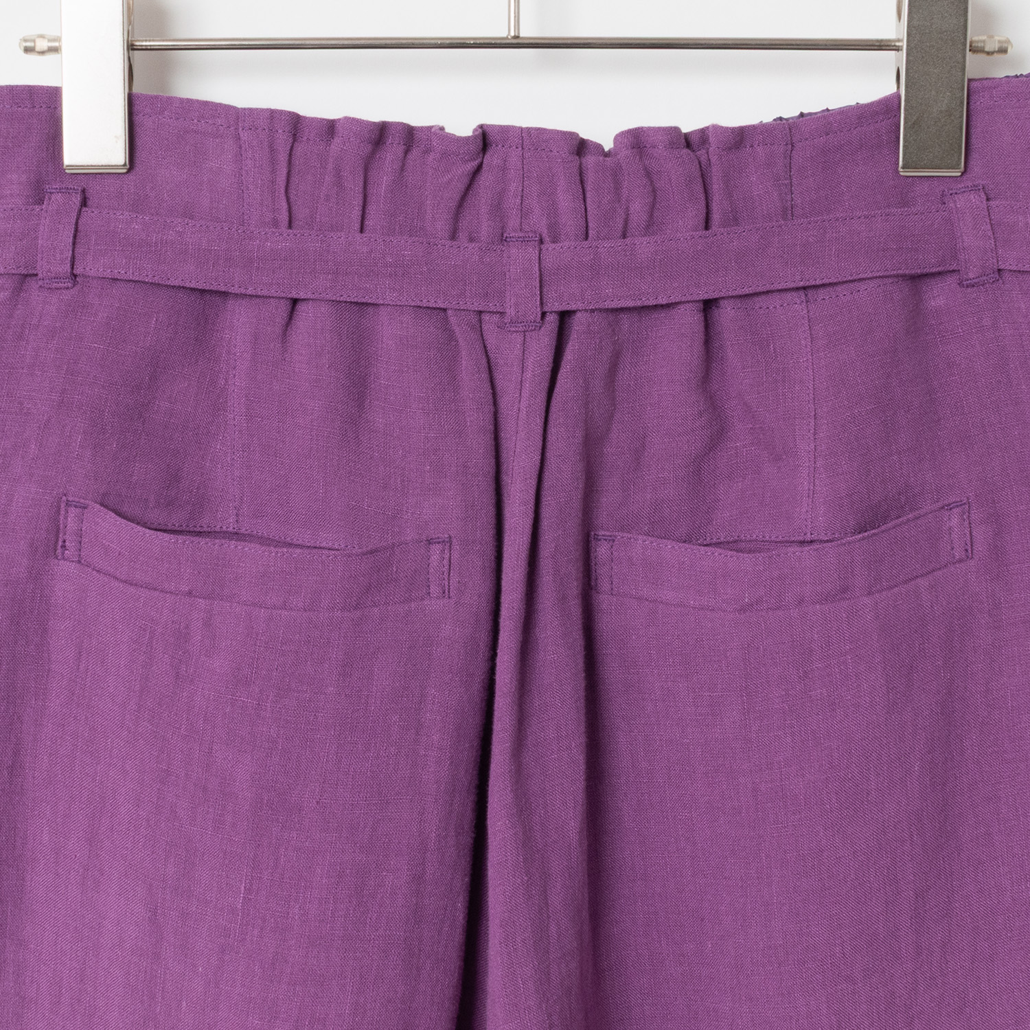 [Harriss] Linen Cropped Wide Pants