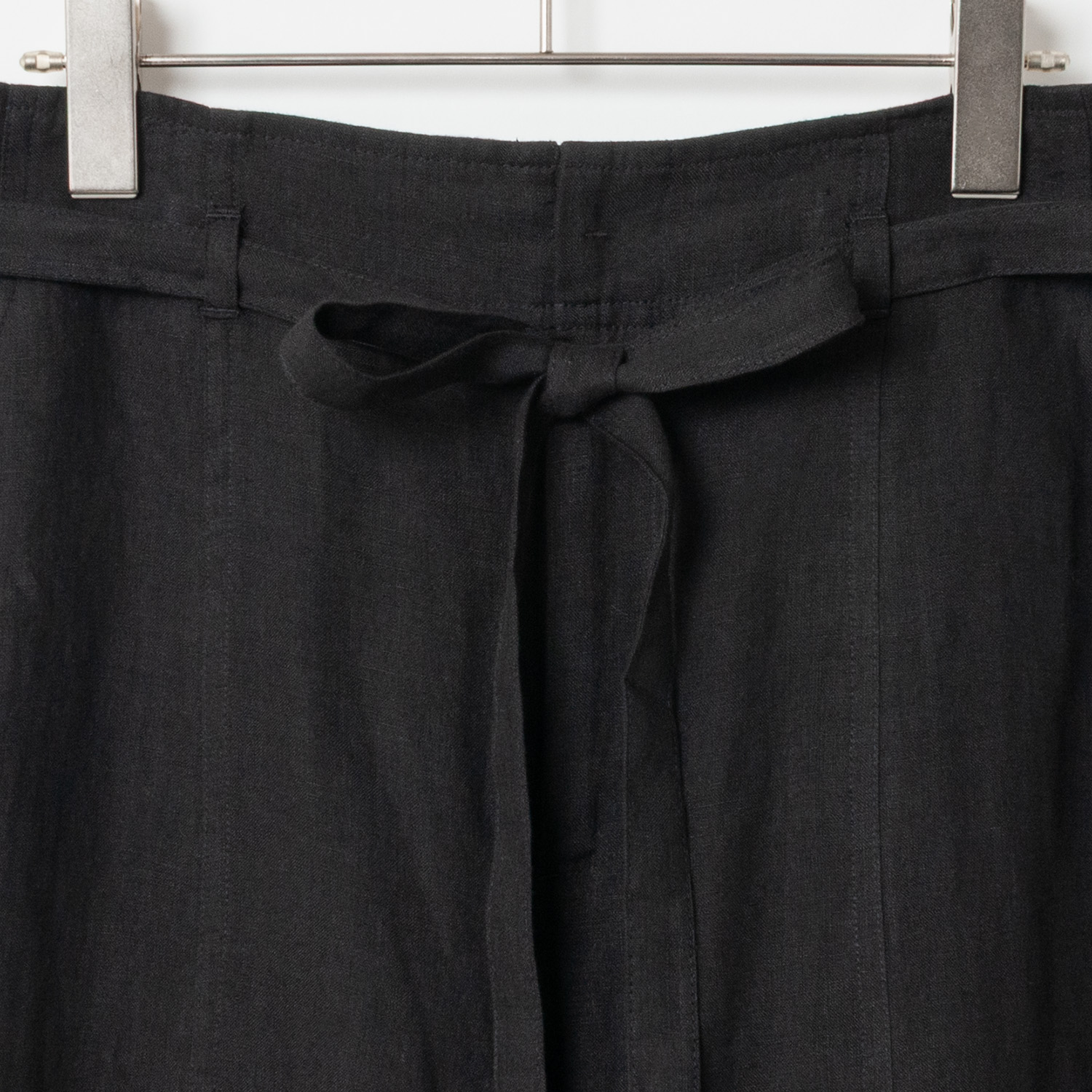[Harriss] Linen Cropped Wide Pants