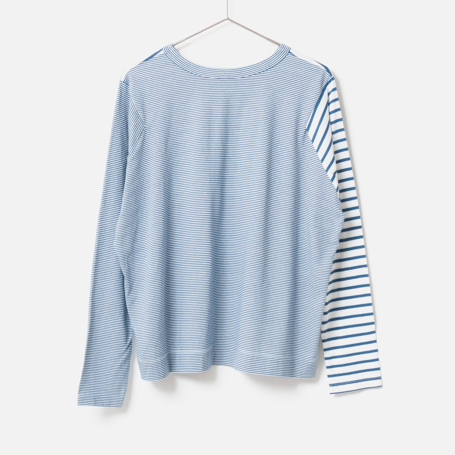 [RaPPELER] Asymmetrical Striped Cut and Sewn_Blue(51)