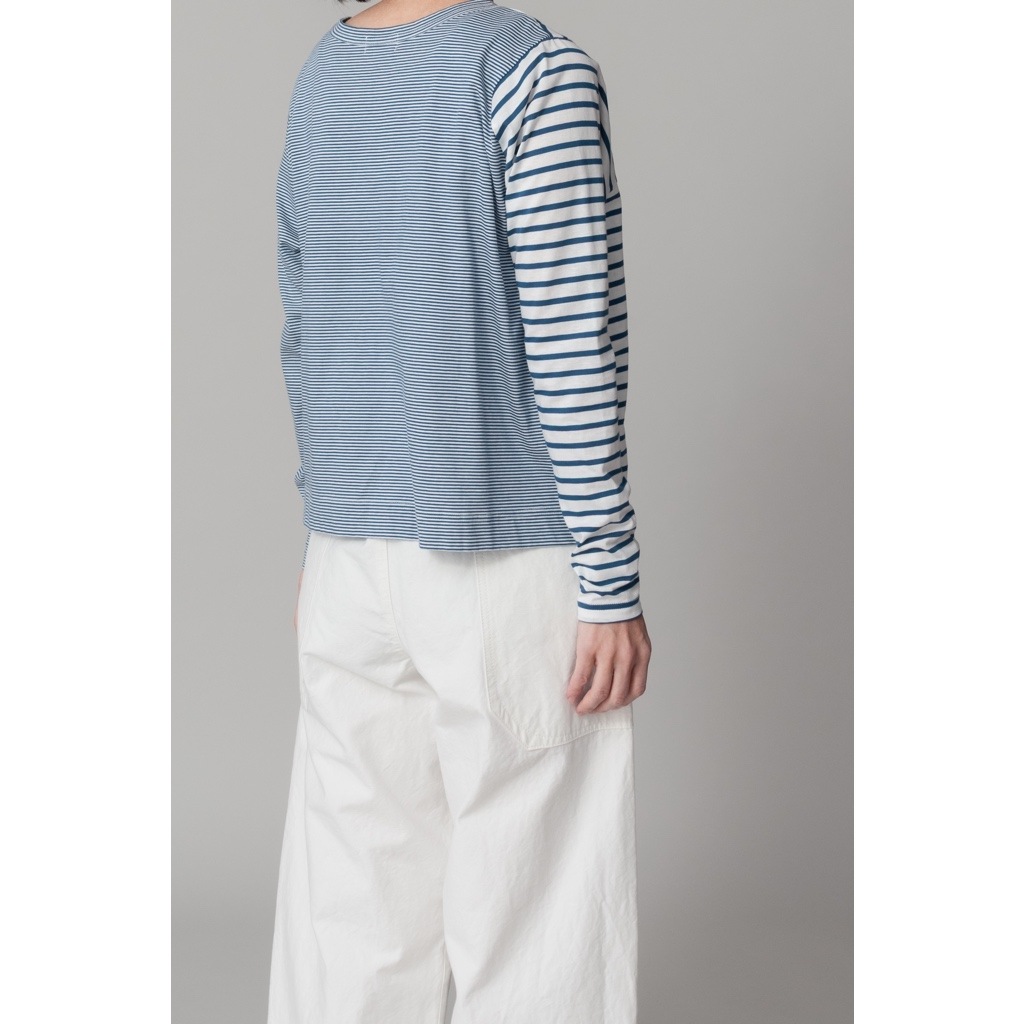 [RaPPELER] Asymmetrical Striped Cut and Sewn_Blue(51)