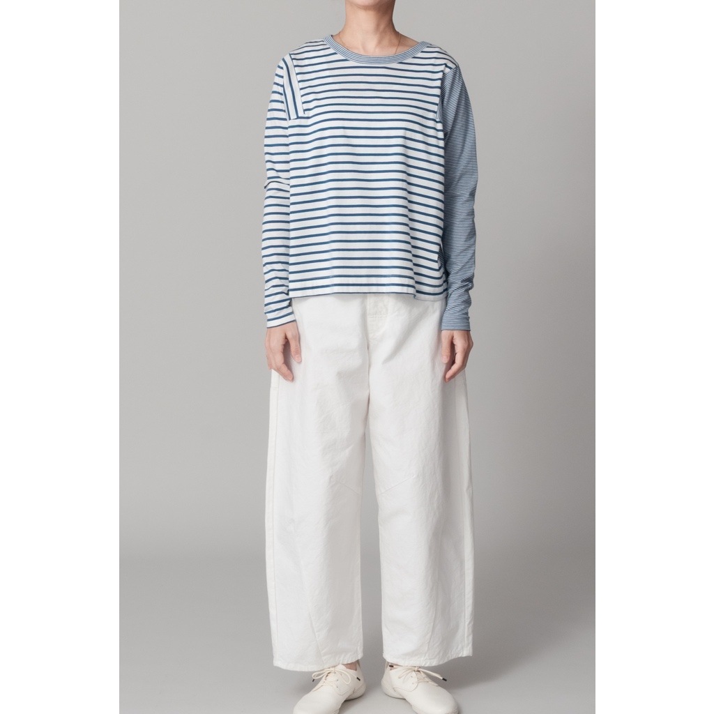 [RaPPELER] Asymmetrical Striped Cut and Sewn_Blue(51)