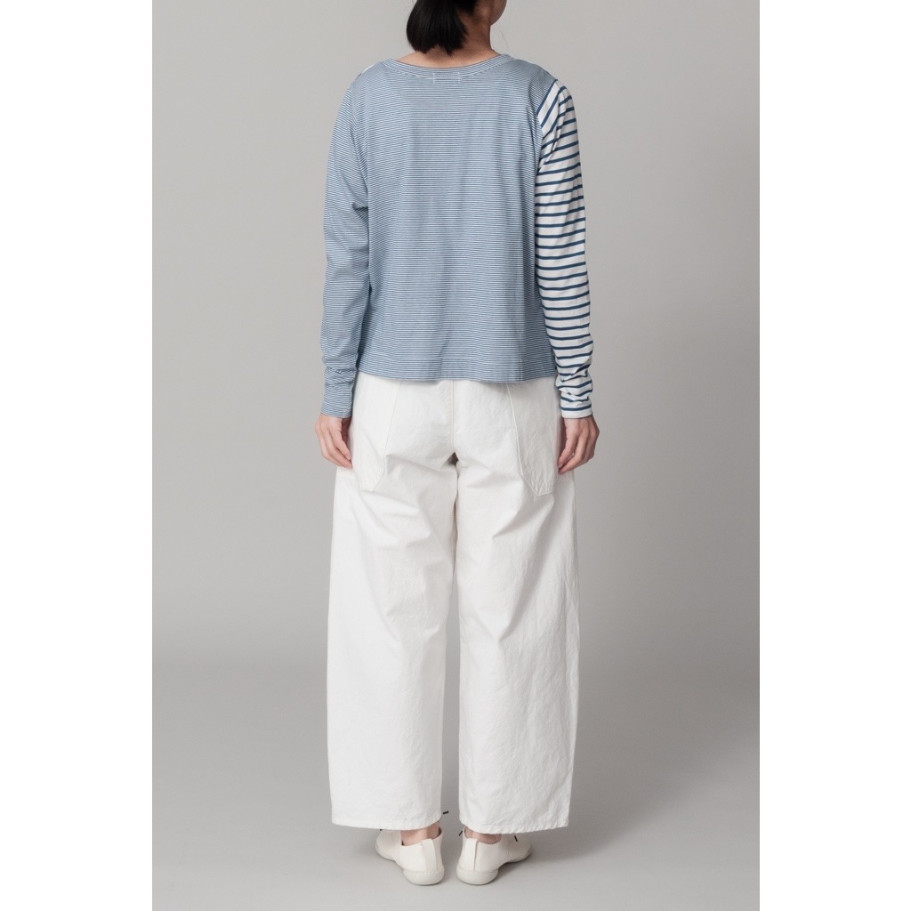 [RaPPELER] Asymmetrical Striped Cut and Sewn_Blue(51)