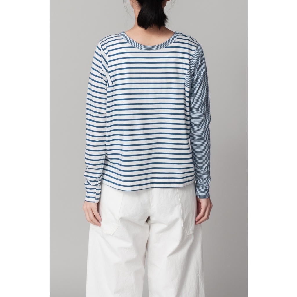 [RaPPELER] Asymmetrical Striped Cut and Sewn_Blue(51)