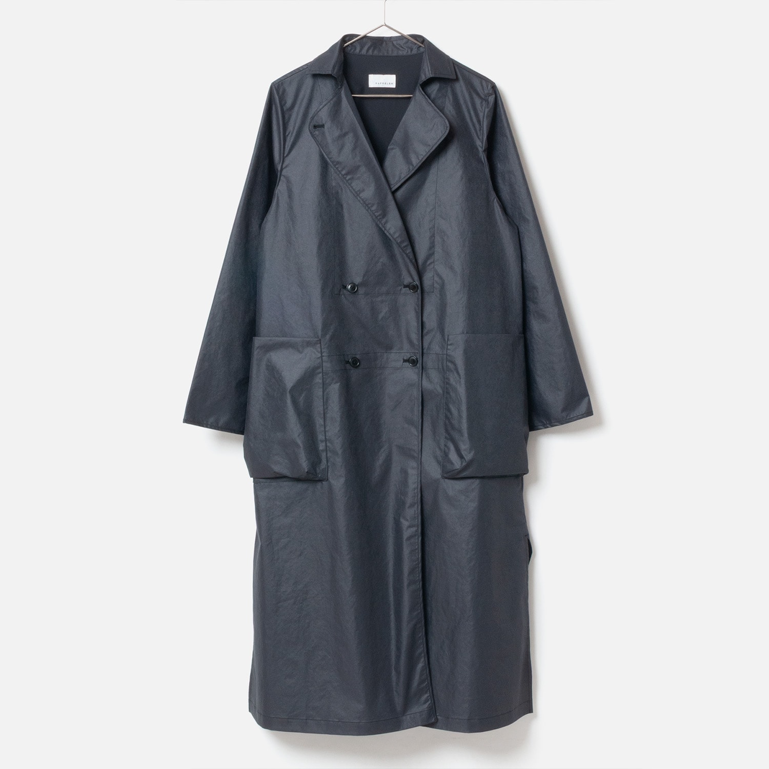 [RaPPELER] Vintage-style robe coat_Black(80)