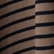 [RaPPELER] Asymmetrical Striped Cut and Sewn_Dark Brown(70)
