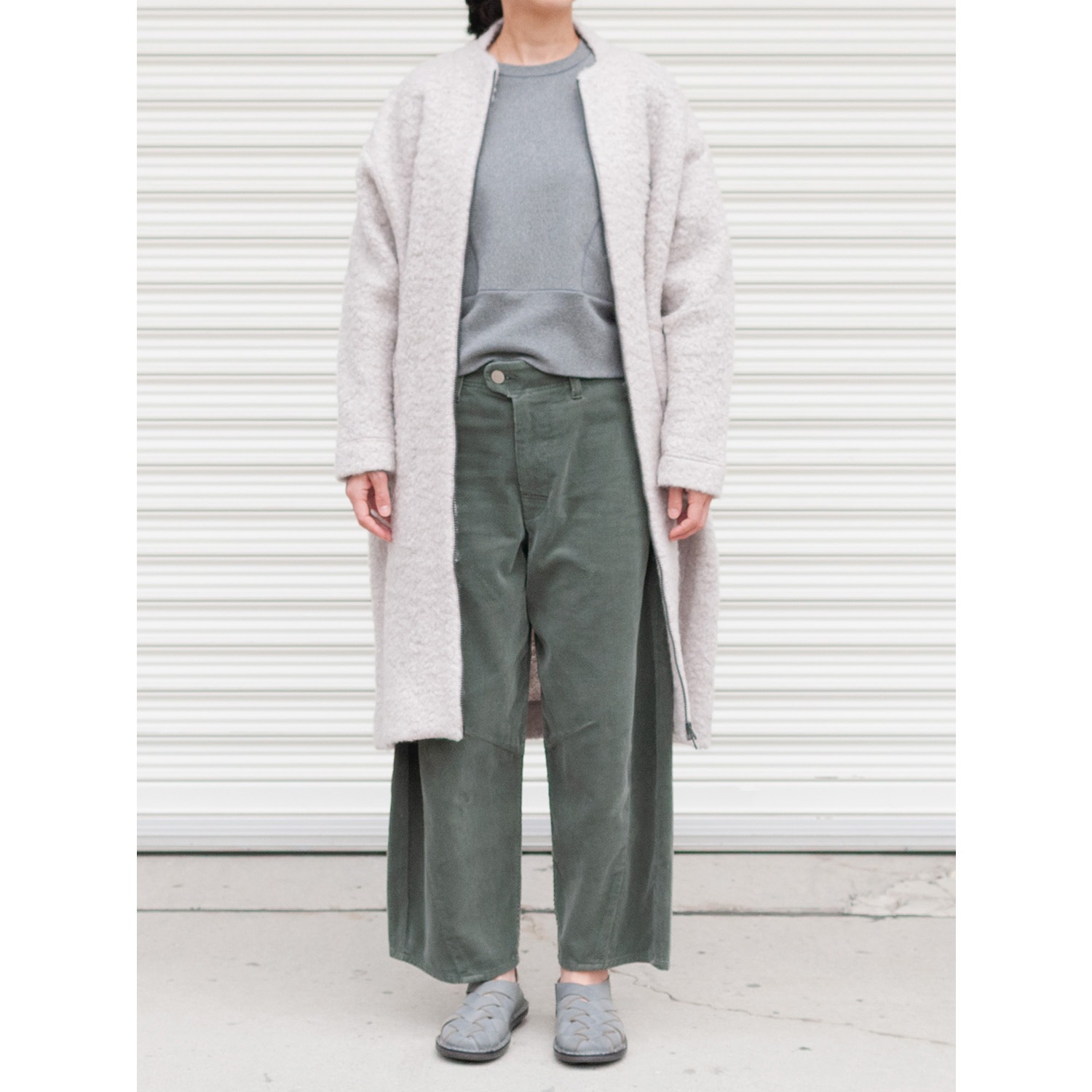 [RaPPELER] Loop Inlay Compression Knit Coat_Off white(02)