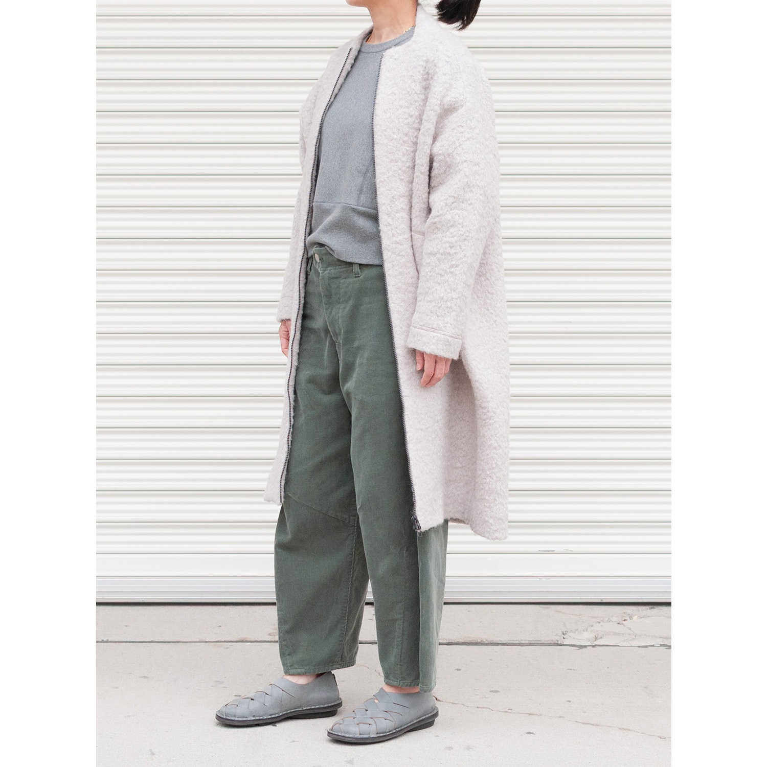 [RaPPELER] Loop Inlay Compression Knit Coat_Off white(02)