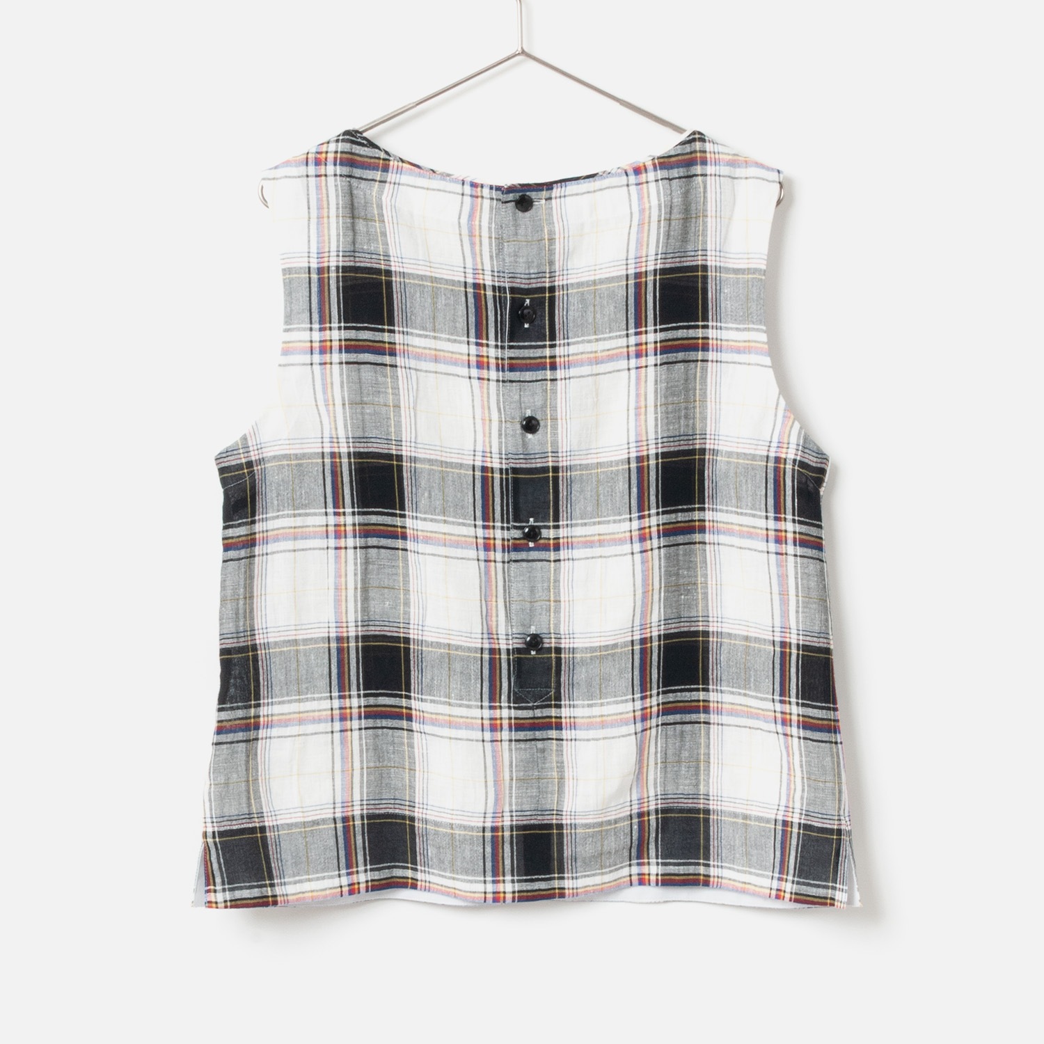 [Harriss] Tartan Check Sleeveless Blouse