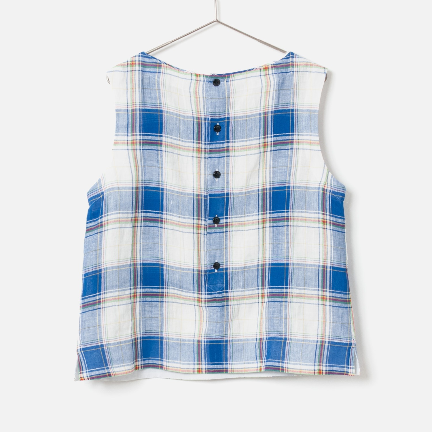 [Harriss] Tartan Check Sleeveless Blouse