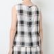 [Harriss] Tartan Check Sleeveless Blouse