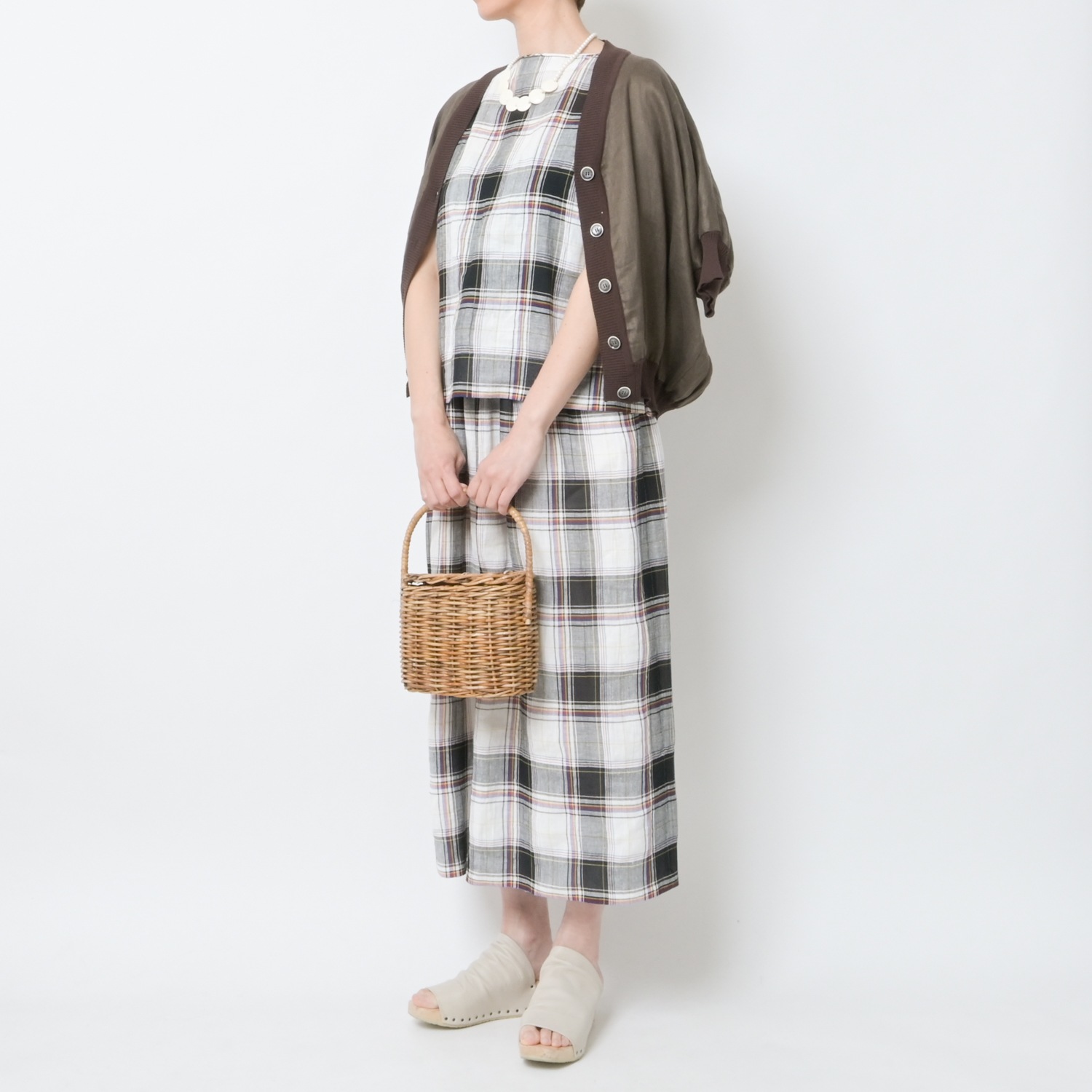 [Harriss] Tartan Check Gather Skirt