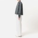 [le ciel de HARRISS] lace combination cropped shirt_Black(80)