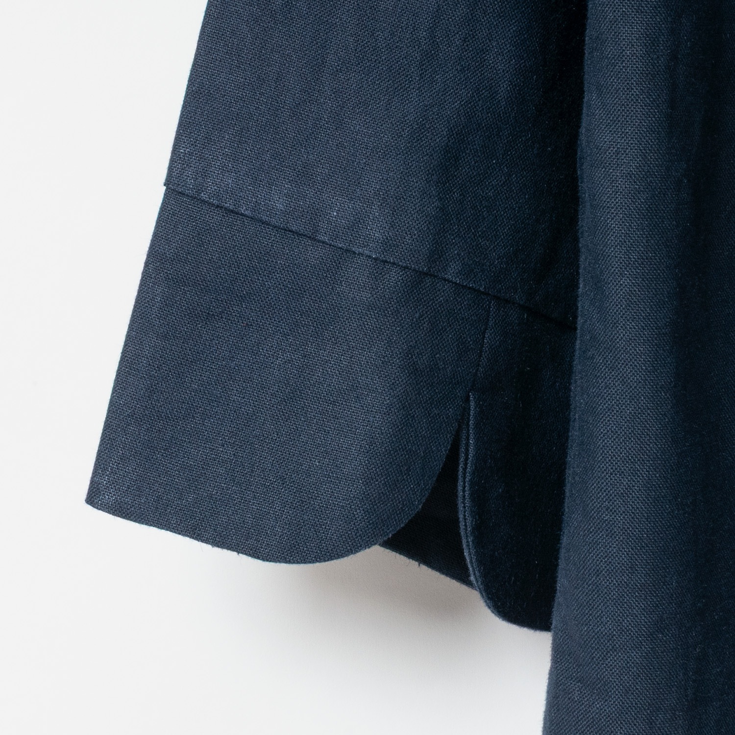 [Harriss �� Keiko Okamoto] No Collar Cardigan Blouson_Navy blue(50)