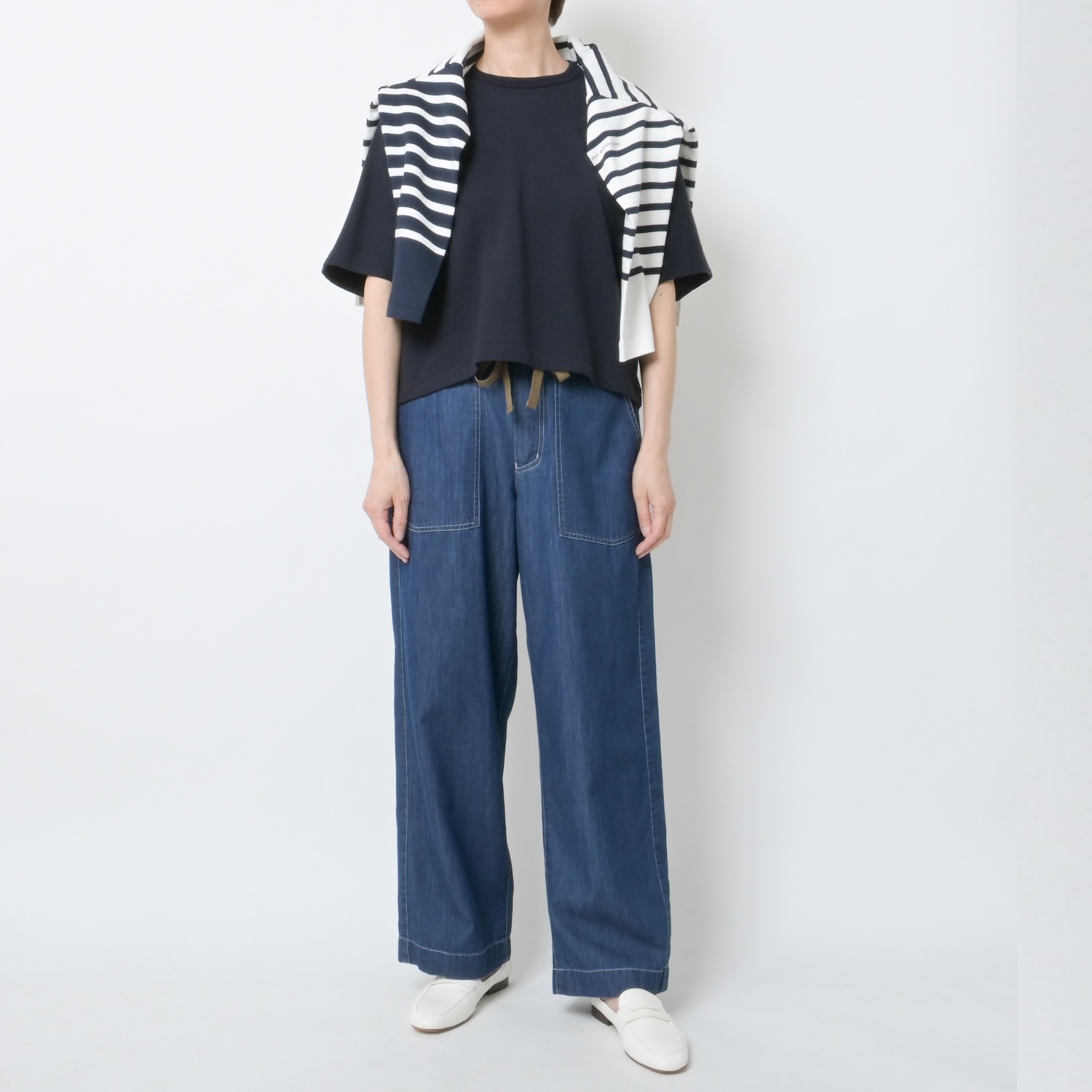 [Harriss] Light Ounce Denim Easy Pants