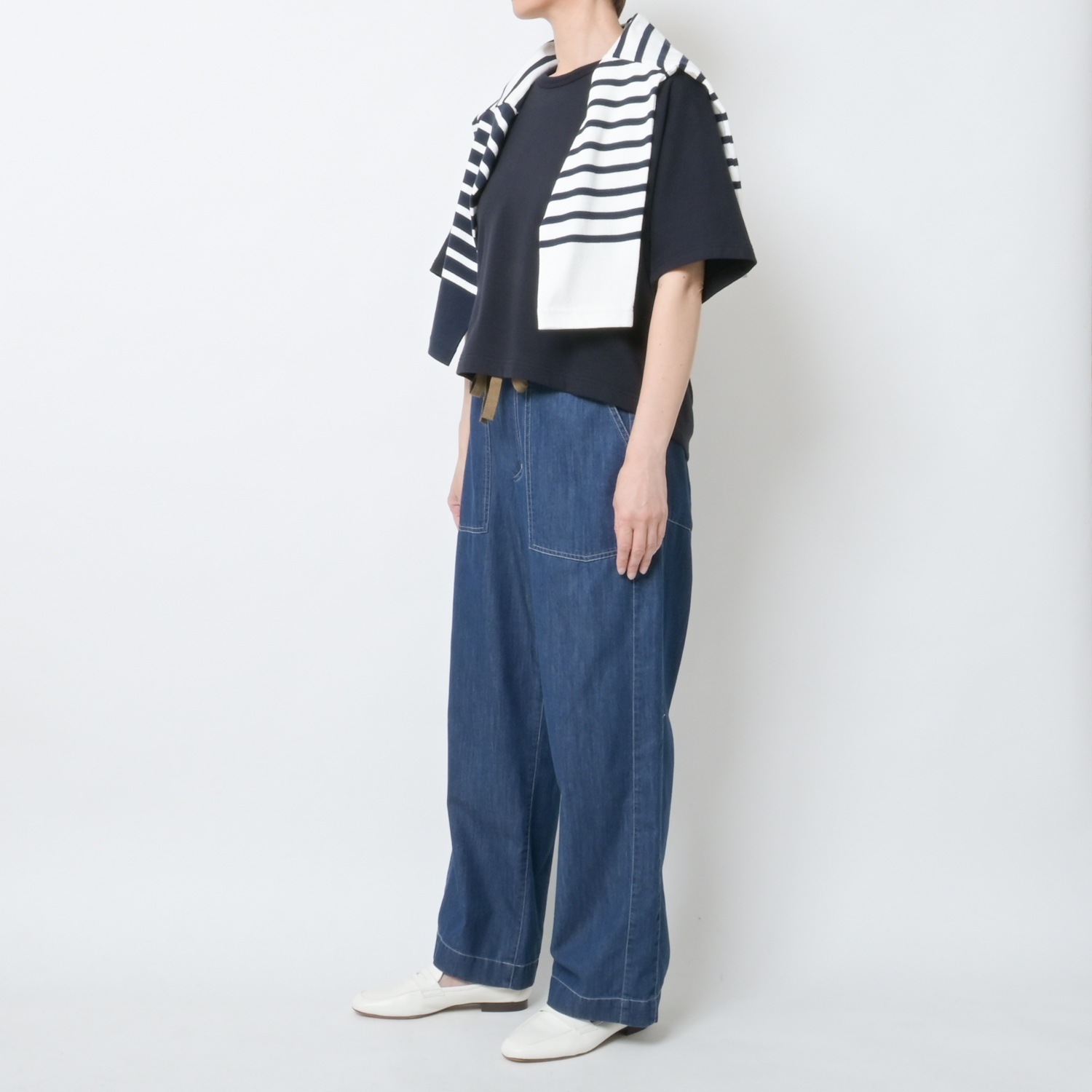 [Harriss] Light Ounce Denim Easy Pants