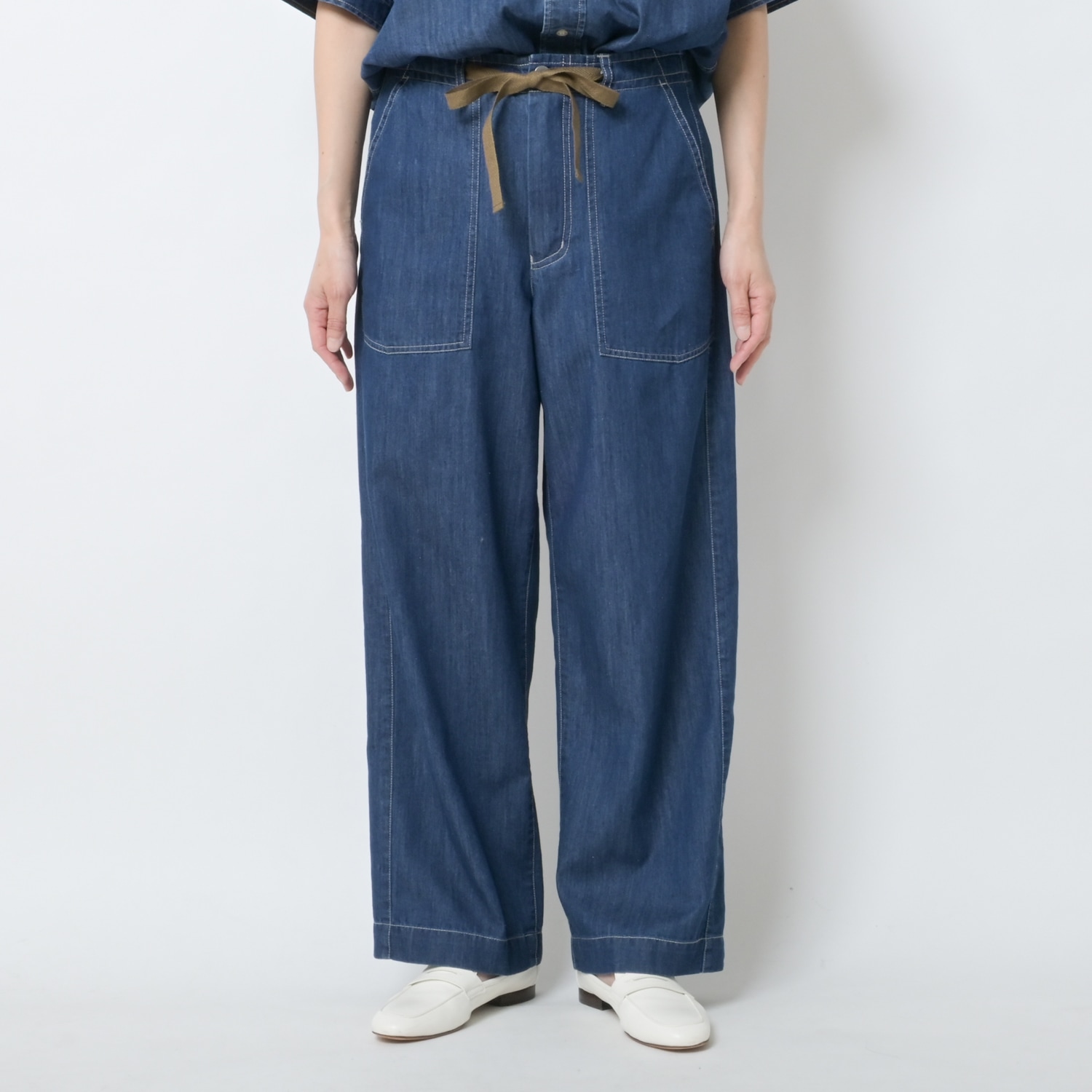 [Harriss] Light Ounce Denim Easy Pants