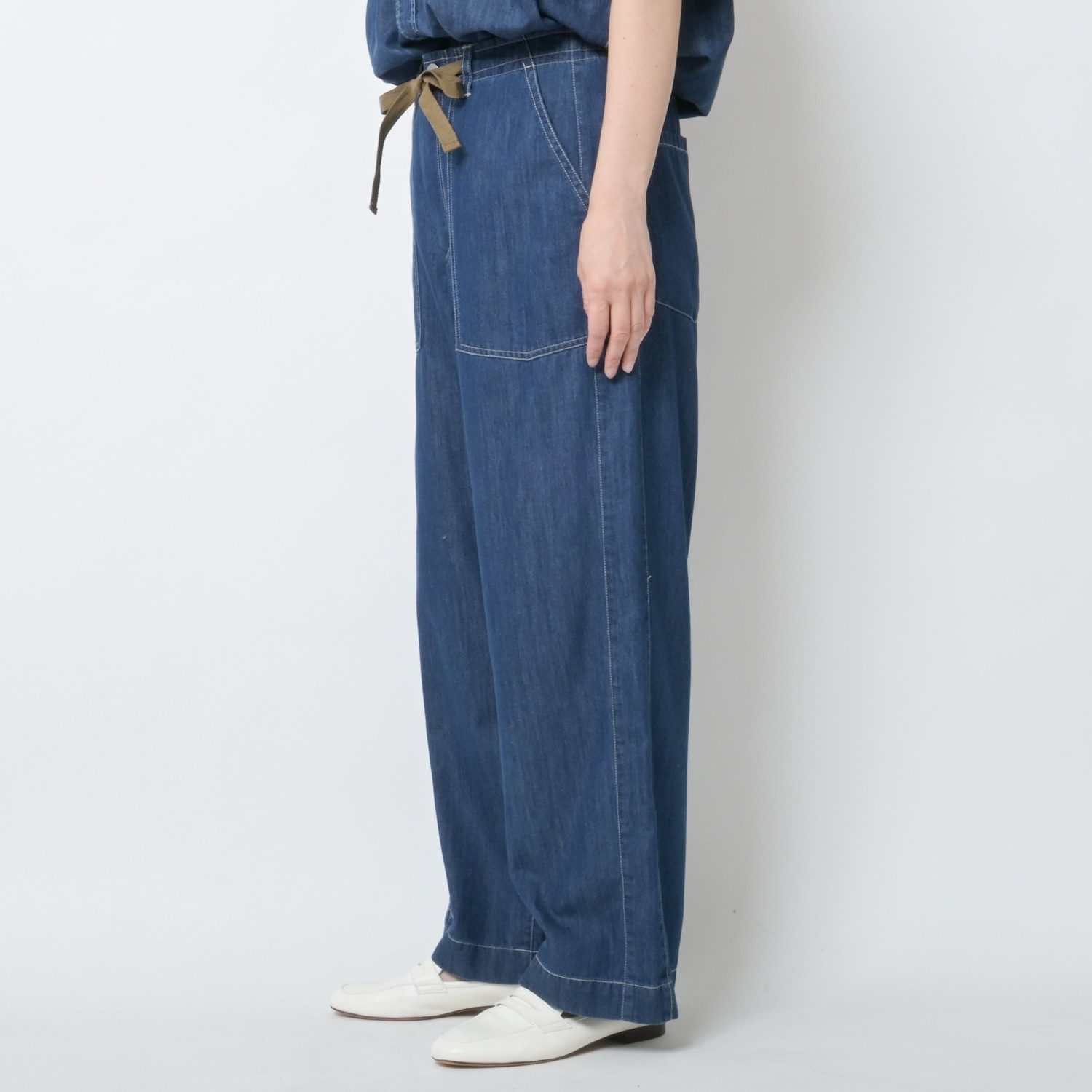 [Harriss] Light Ounce Denim Easy Pants