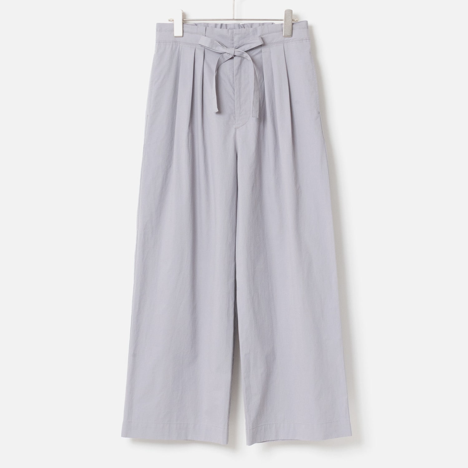[Harriss] Compact cotton twill semi-wide pants