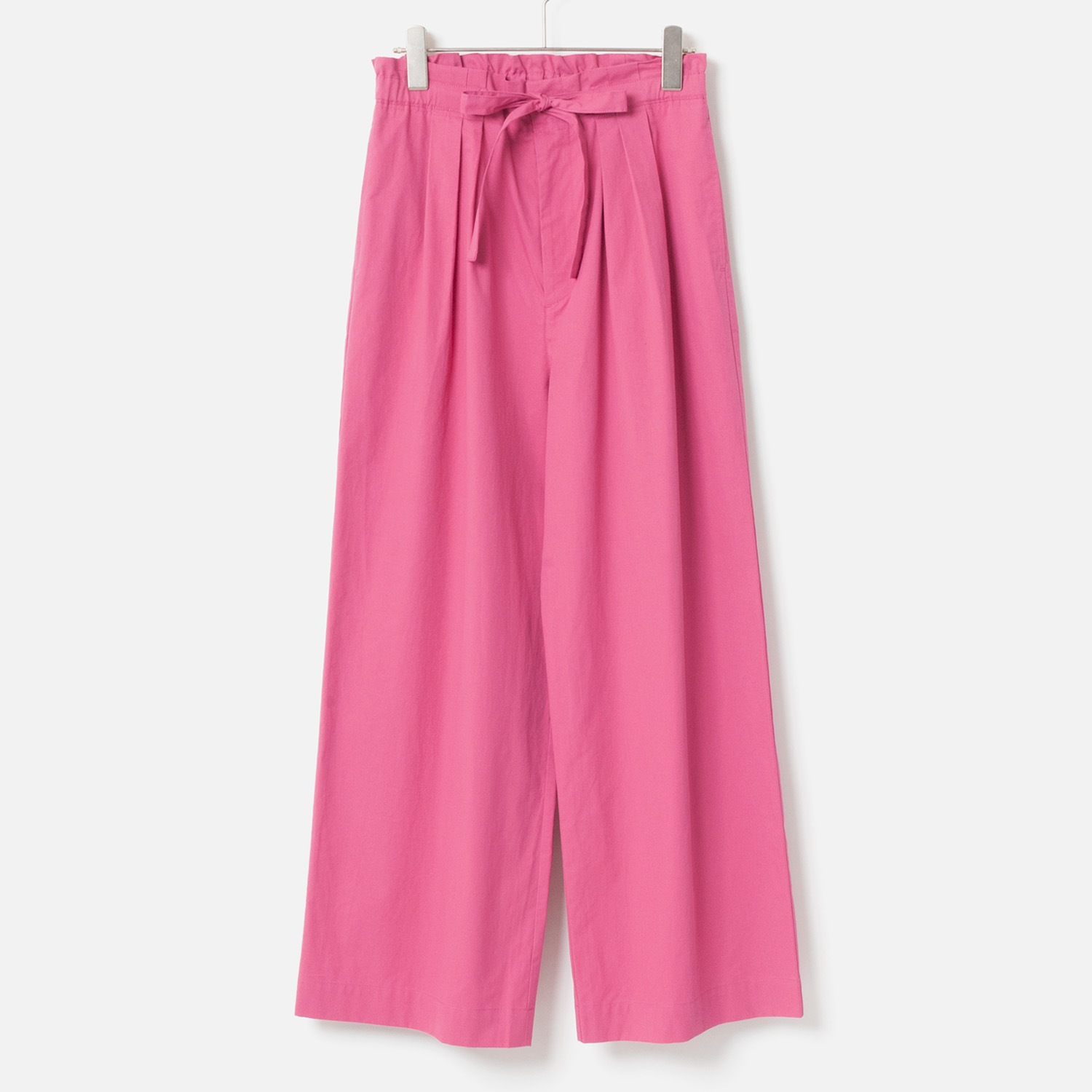 [Harriss] Compact cotton twill semi-wide pants