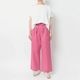 [Harriss] Compact cotton twill semi-wide pants