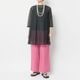 [Harriss] Compact cotton twill semi-wide pants