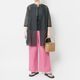 [Harriss] Compact cotton twill semi-wide pants