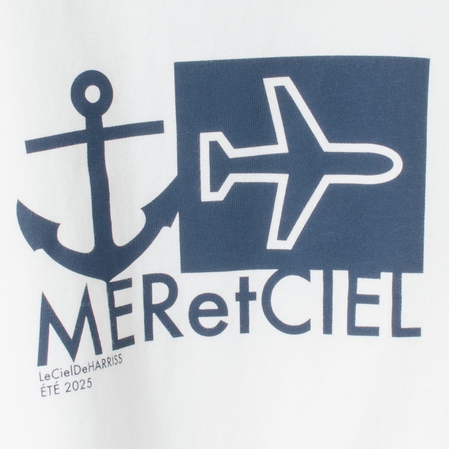 [le ciel de HARRISS] Basic T-shirt_mer et ciel_Off white(02)