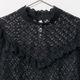 [Harriss �� Keiko Okamoto] Organic Cotton Ruffle Lace Blouse_Black(80)
