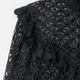 [Harriss �� Keiko Okamoto] Organic Cotton Ruffle Lace Blouse_Black(80)