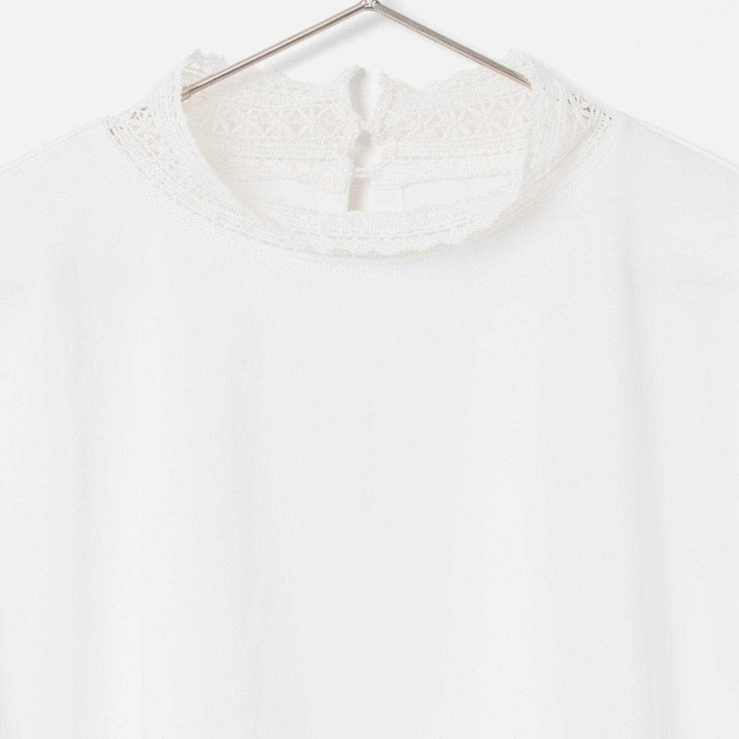 [Harriss] Stand Lace Collar T-Shirt