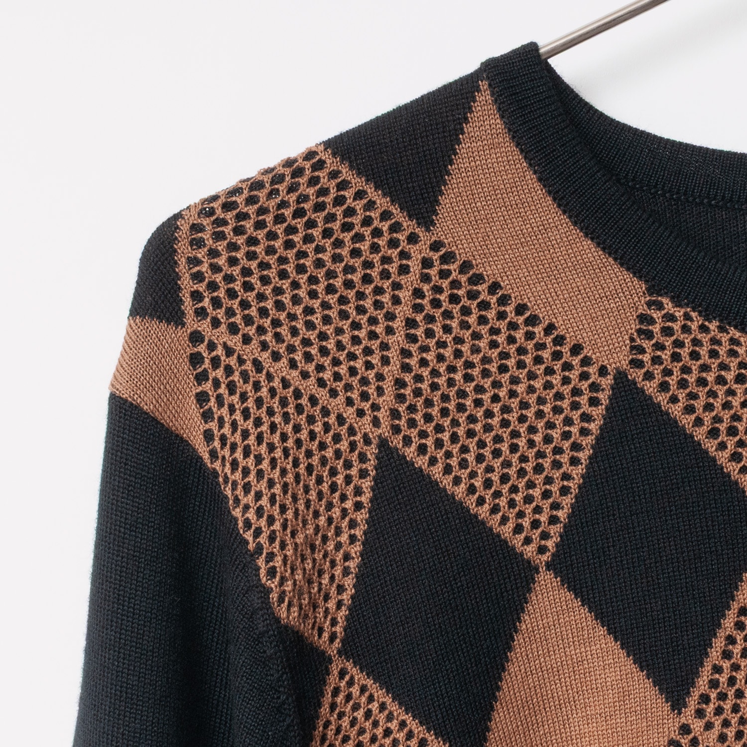 [Harriss] Dia Geometric Pattern Knit Pullover