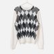 [Harriss] Dia Geometric Pattern Knit Pullover