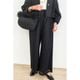 [Harriss �� Keiko Okamoto] Organic Cotton Wide Flared Pants_Black(80)
