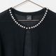 [Harriss �� Keiko Okamoto] Crew Neck Cardigan with Pearls_Black(80)