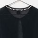 [Harriss �� Keiko Okamoto] Crew Neck Cardigan with Pearls_Black(80)
