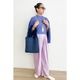 [Harriss �� Keiko Okamoto] Crew neck cardigan with pearls_Purple(41)