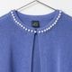 [Harriss �� Keiko Okamoto] Crew neck cardigan with pearls_Purple(41)