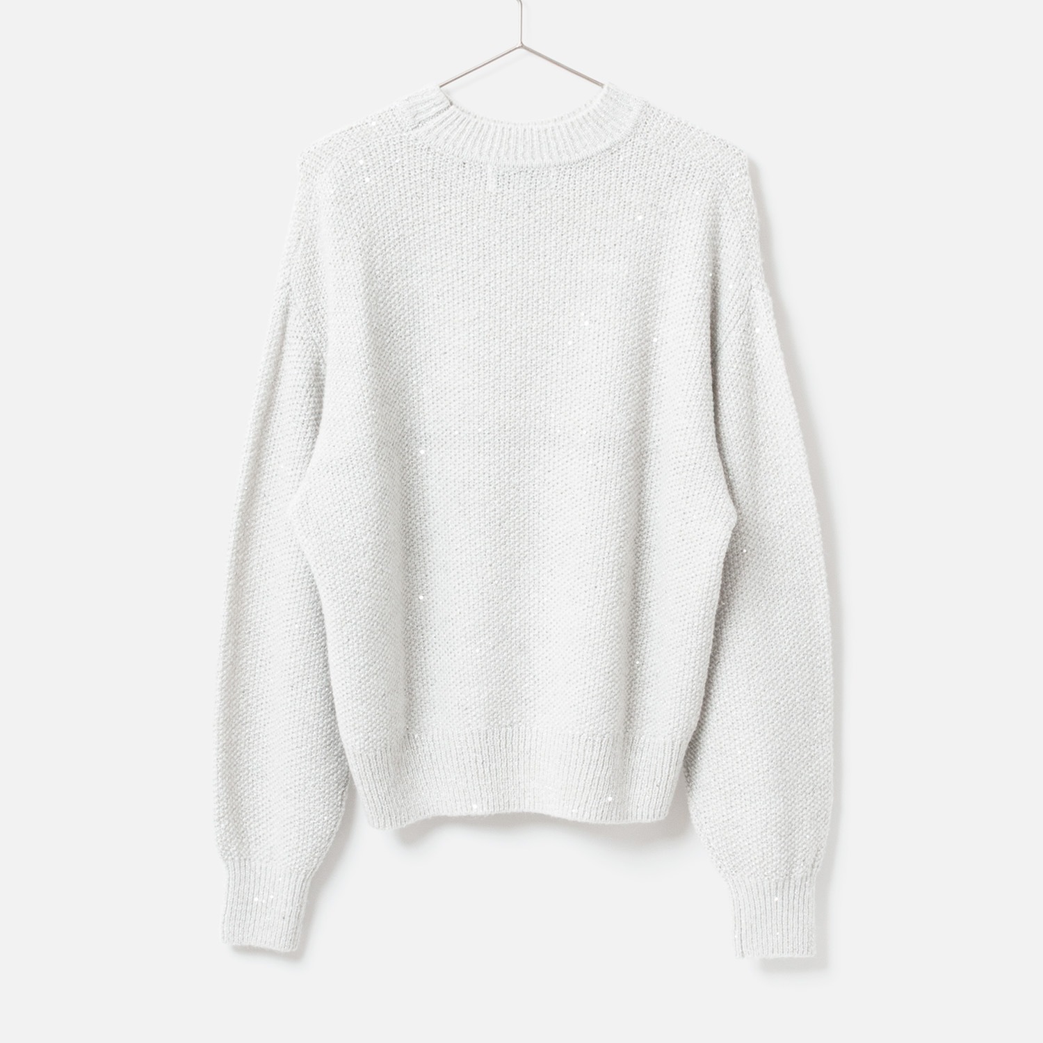 [Harriss] High Neck Sequin Knit Pullover