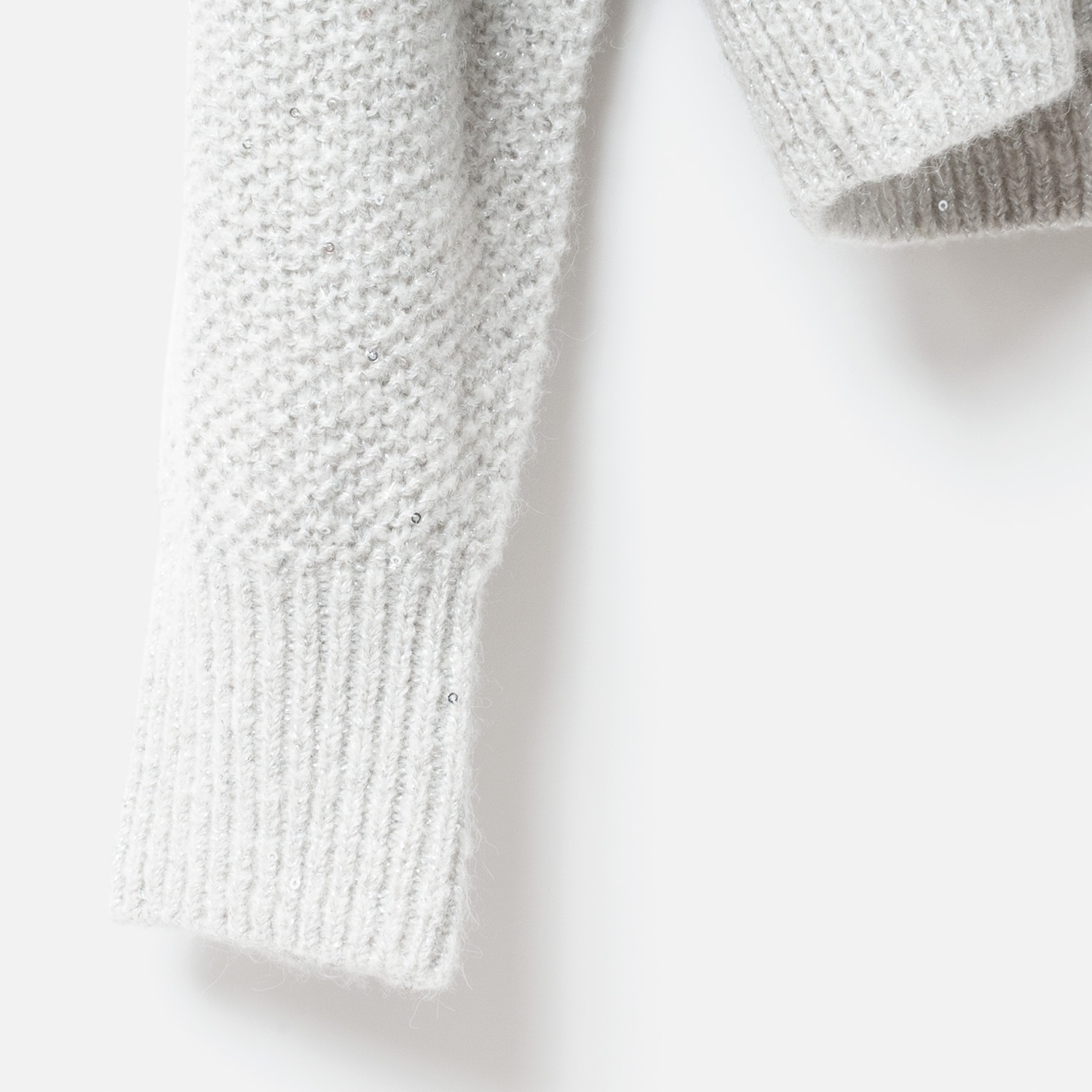 [Harriss] High Neck Sequin Knit Pullover