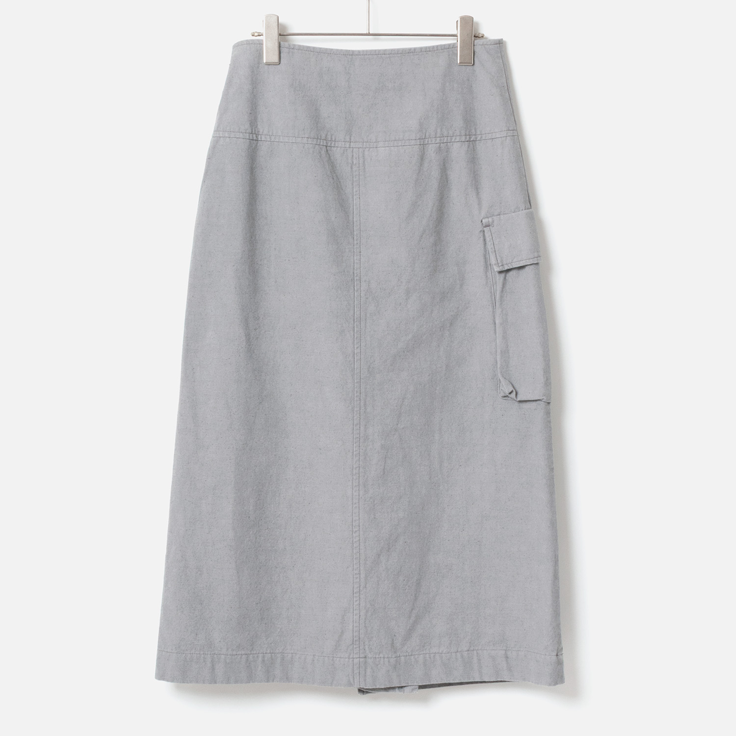 [RaPPELER] Sulfurized Damaged Washed Skirt_Gray(82)