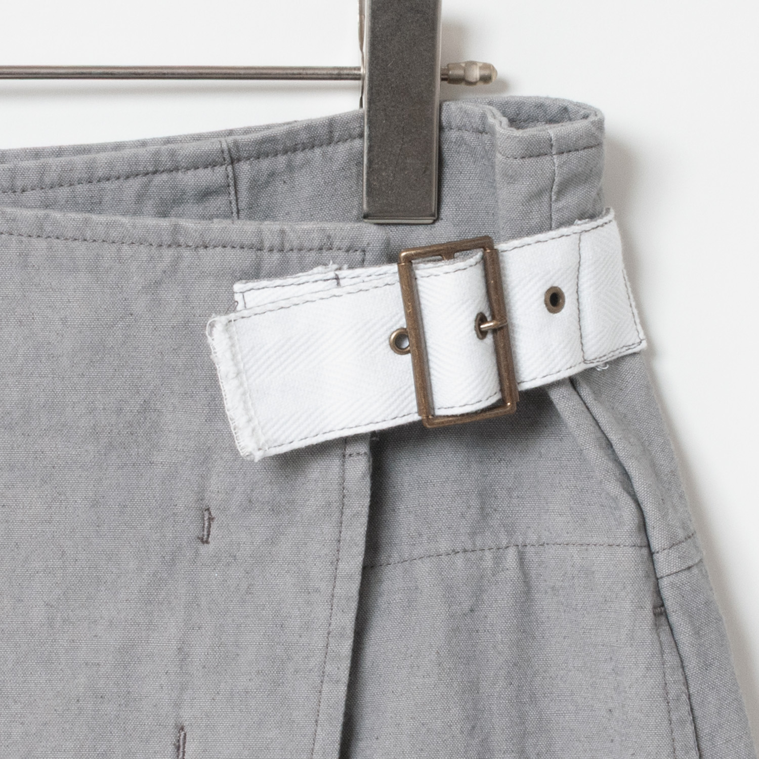 [RaPPELER] Sulfurized Damaged Washed Skirt_Gray(82)