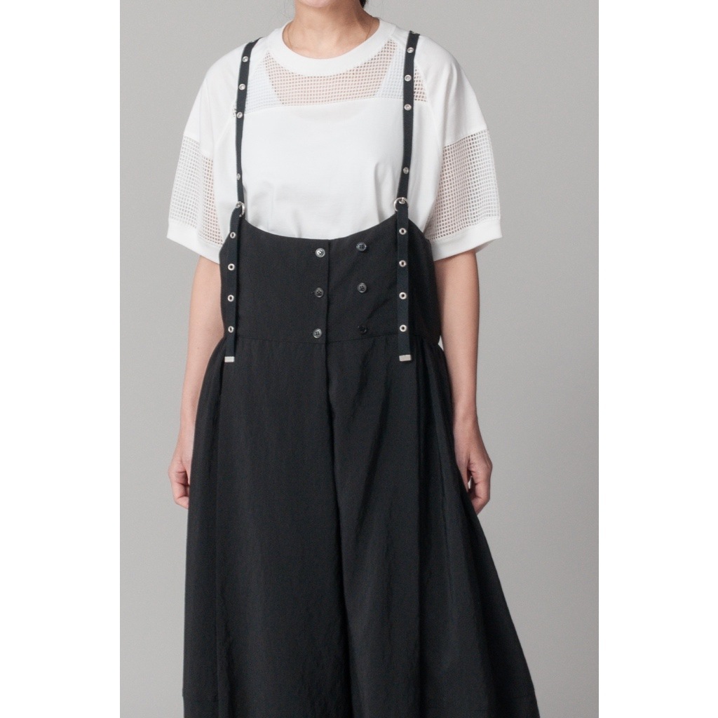 [RaPPELER] 4-way skirt with suspenders_Black(80)