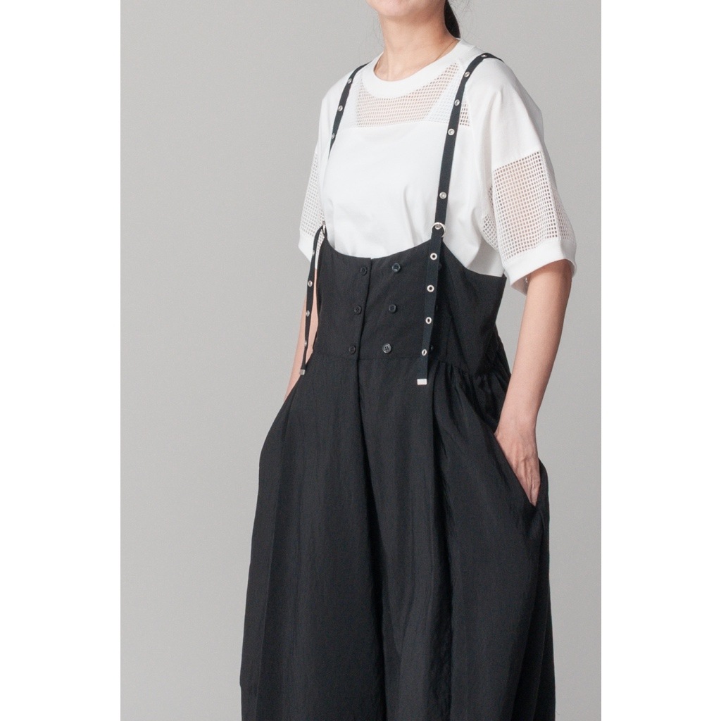 [RaPPELER] 4-way skirt with suspenders_Black(80)