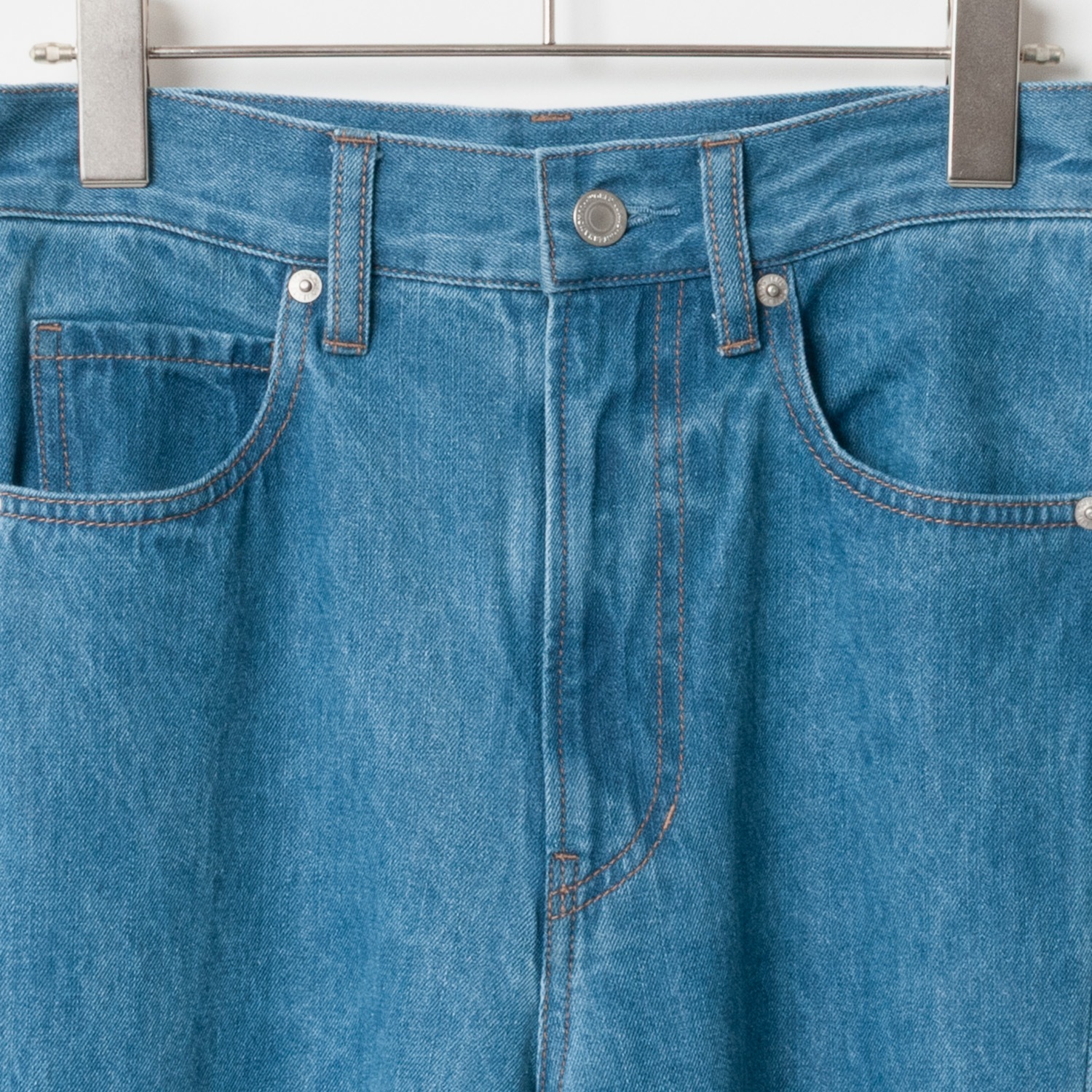 [le ciel de HARRISS] Fringe 5-Pocket Wide Pants_Sax blue(52)