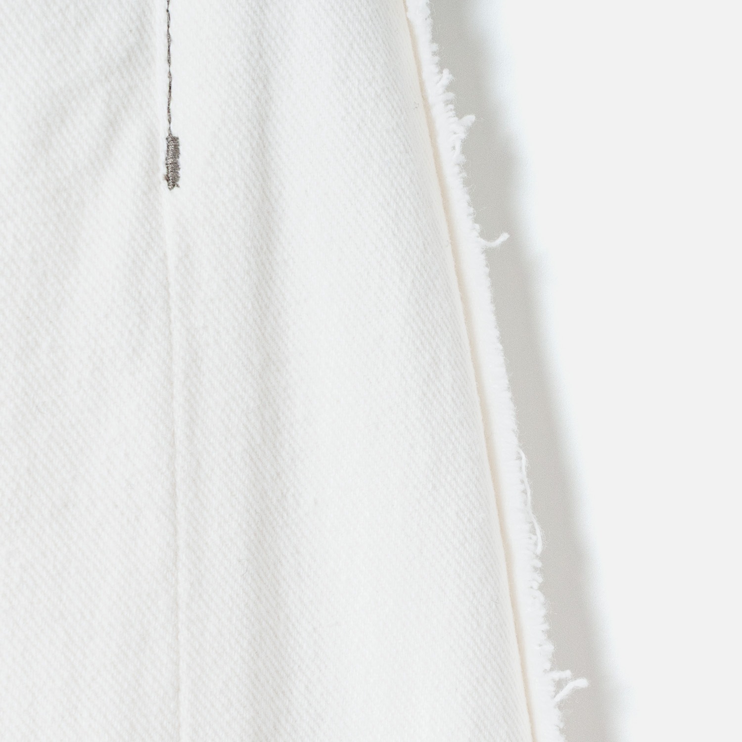 [le ciel de HARRISS] Fringe 5-Pocket Wide Pants_White(01)
