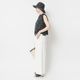 [le ciel de HARRISS] Fringe 5-Pocket Wide Pants_White(01)