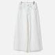 [le ciel de HARRISS] Fringe 5-Pocket Wide Pants_White(01)